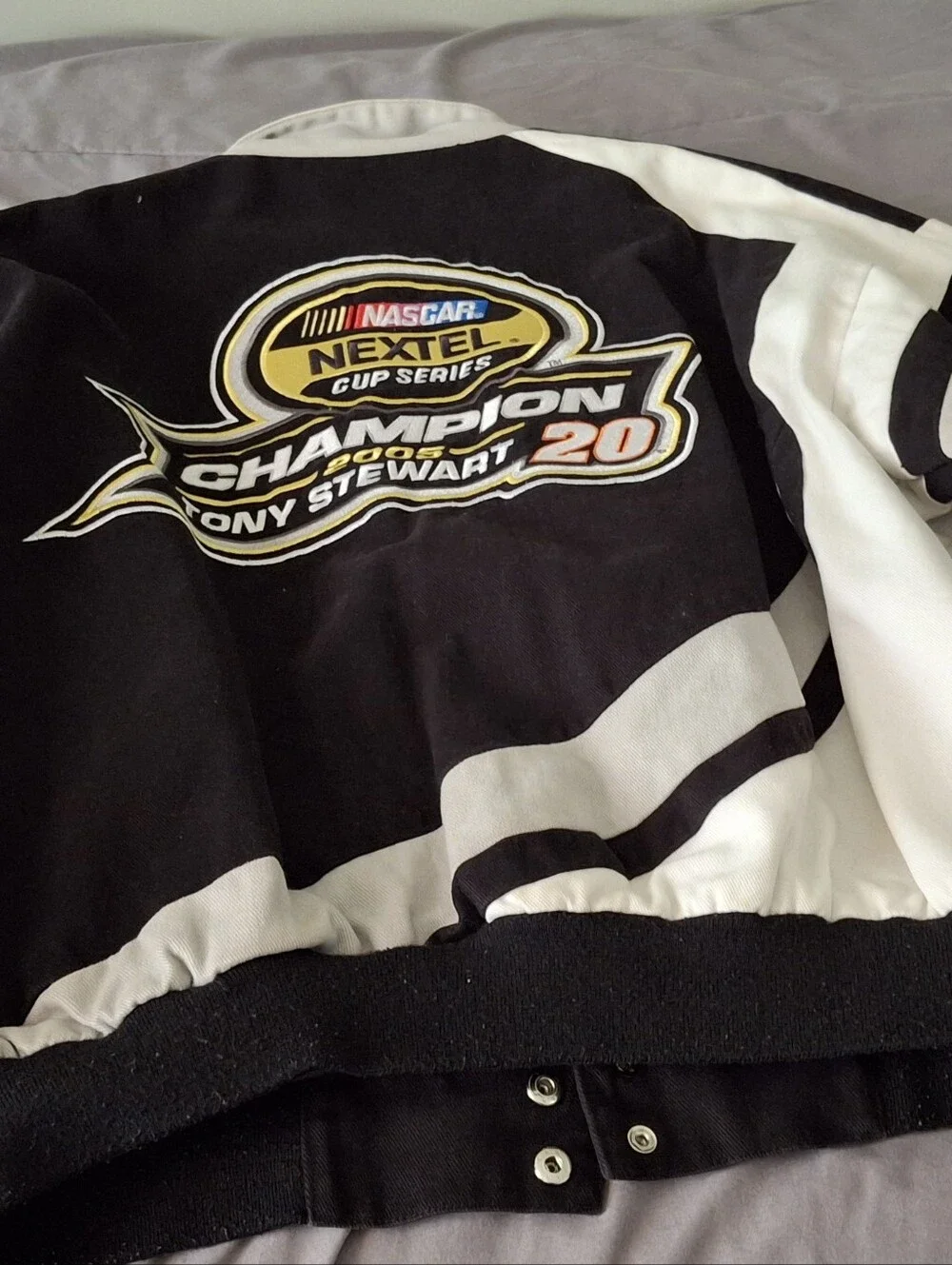Chase Authentics Black and White Tony Stewart Racing Bomber